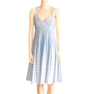 Vintage Pinup Light Blue Polkadot Dress